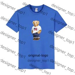 polo shirt Brand Bear Shirts mens t shirts designer Shirt Sports Polo Summer Cotton Fashion Mens Women Tees Black white Clothes 4471