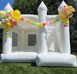 Full White Bounce House jumper Wedding Inflatable Bouncy with slide Bouncy Castle Air Bouncer Combo jumping For Kids Adults included blower free ship