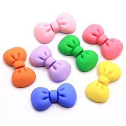 Miniatures Kawaii Cartoon Kawaii Resin Bowknot Craft Cabochons Artificial Flat Back Resin Bow Tie Charms Crafts DIY Accessory