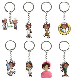 Key Rings Nurse Keychain Chain For Party Favors Gift Car Bag Keyring Backpacks Suitable Schoolbag Classroom Prizes Birthday Christmas Otftv