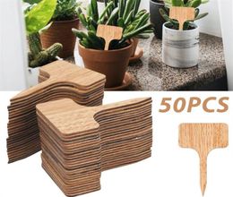 Whole Garden Decorations Bamboo Plant Labels for Outdoor Tags Waterproof 236x4 inches TType Wooden Markers Flower Vegetable 7716579