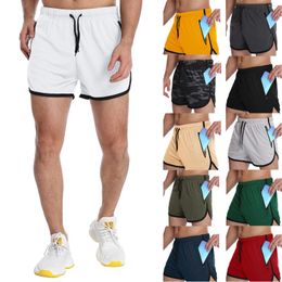 Men's Shorts Crazy Muscle Running 3/4 Fitness Quick Dry Exercise Zipper Pocket Bird Eye Cross Border Large Size