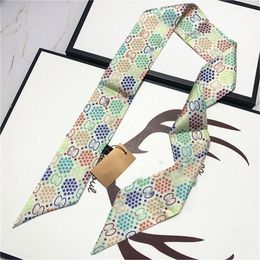 Letter Print Silk Scarf Designer Headscarf Women's Fashion Long Handle PAG SCARF PARIS SKULD Ryggsäck Bagage Ribbon Headscarf PPPPPPPPPPPPPPPPPPPPPPPPPPP