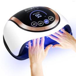 Nail Dryers 180W UV LED Lamp For Two Hands Light Nails Gel Dryer With 60 Beads Professional 4 Timer Smart Sensor And LC