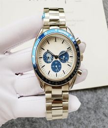 Luxury Mens Automatic watches Snoopyspaceship Chronograph watch Full Stainless steel Designer Wristwatch5239340