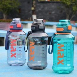 Water Bottles 1200ml Large Capacity Sport Bottle With Rope Durable Portable Gym Fitness Outdoor Drinking Plastic Eco-Friendly