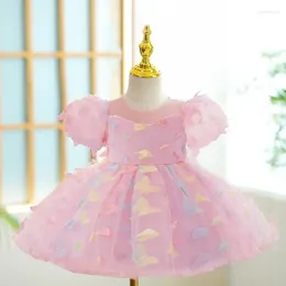 Girl Dresses Baby Party Toddler Colorful Butterfly Summer Clothes Girls Wedding Prom Gown Infant 1st Birthday Princess Dress