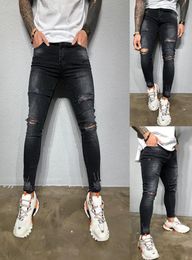 Pencil Pants Slim Men Trousers Casual Skinny Jeans Men Gothic Denim Pants Jeans Ripped Mens Jeans Summer Hole Trousers Cowboys T206640431