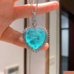 Pendant Necklaces 2021 High Quality Fashion Heart Necklace S925 Sier Suitable For Couple Gifts Drop Delivery Jewelry Pendants Dhkdi