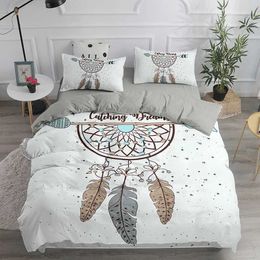 Bedding sets Dream Catcher Bedding Elegant Bohemian Down Duvet Cover Queen Double Ethnic Duvet Cover Single Double King Comfortable Bedding J240507