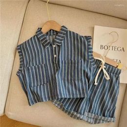 Clothing Sets Boy 2 Pcs Set Kids Clothes Suits Children Baby Outfits Summer 24-035