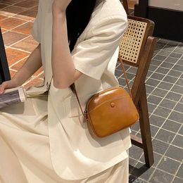 Shoulder Bags Fashionable And Minimalist Genuine Leather Plant Tanned Cowhide Small Square Head Layer Bag Single C