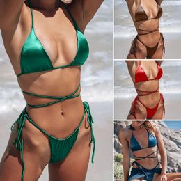 Sexy Designerinnen Frauen Bikini Set heißes Dreieck Badebekleidung Fashion Jugend Mädchen Low Taille Schnürung Badeanzug