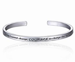 New Serenity Prayer Silver Plated Bracelet In A Gift Box Love For Women8692977