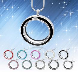 Pendant Necklaces Diylocket 30mm Round Glass Floating Charm Locket Living Memory Chains Included For LSFL024Pendant7280097