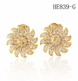 designer earrings fashion diamond earrings women gold stud earrings Jewellery flower earings4104570