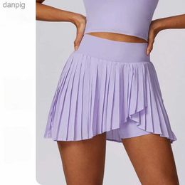 Skirts Women Tennis Wear Skirt With Shorts Pleated Sport Casual Fitness Exercise Gym Running Skorts Outfits Summer 2024 Y240508