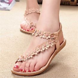 Stylish Bohemian Sandals Womens Shoes Pinch Toe Summer Sandal Women Toe Flower Flat Heels 240228
