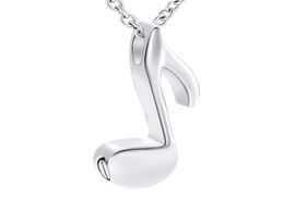 ZZL125 Funnel Music Note Design Human Ashes Holder Top Selling Cremation Jewellery Funeral Urn Necklace9582806