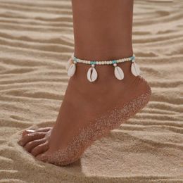 Anklets Bohemian Retro Style Shell Tassel Beaded Women's Anklet