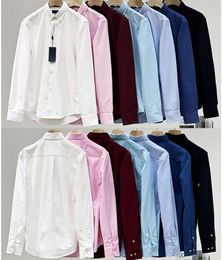 Designer Mens Casual Shirts Pony Paul Polos Tshirts Dress Big Horse Embroidery Business Clothes Long Sleeve Slim Lapel Tees Size M-3XL High Quality 88845565