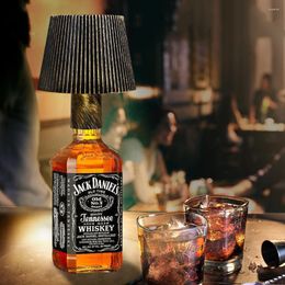 Table Lamps Desktop Wine Bottle Lamp LED Decorative Light Rechargeable Touch Control 3 Colour Stepless Dimming Waterproof