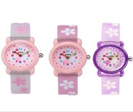 JNEW Brand Quartz Children Watch Loverly Cartoon Boys Girls Students Watches Silicone Band Wristwatches Childrens Gift6150904