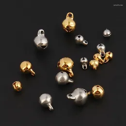 Charms 20pcs Stainless Steel Gold Colour Jingle Pendants DIY Hanging Christmas Tree Ornaments Decorations Accessories