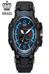 SMAEL Digital Analogue Wristwatch Men Women Quartz Watches Waterproof LED Electronic Day Dive Navy Army SShock Sports Watch Relogio5215484