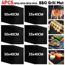 Grills Nonstick BBQ Grill Mat Reusable Heat Resistant Oven Liner Baking Mat for Home Outdoor Picnic Barbecue Grill Kitchen Accessories