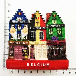 3PCSFridge Magnets Belgium Resin Fridge Magnet Gent Mons Refrigerator Magnets 3D Stickers Magnets Decor Brugge Brussels Tourist Souvenir