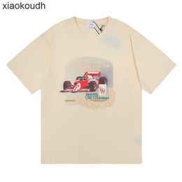 Rhude High end designer T-shirts for micro letter racing printed short sleeved t-shirt for men and women high street half sleeved shirt With 1:1 original labels