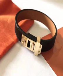 Highquality designer jewelry men bracelets fashion designer bangle bright plane leather bracelet women h bracelet 5665259