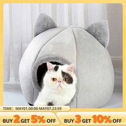 Cat Beds Furniture Pet Tent Cave Bed for Cats Small Dogs Self-Warming Cat Tent Bed Cat Hut Comfortable Pet Sleeping Bed d240508