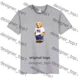 polo shirt Brand Bear Shirts mens t shirts designer Shirt Sports Polo Summer Cotton Fashion Mens Women Tees Black white Clothes 6370