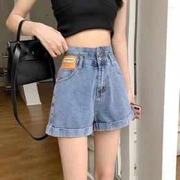 Women's Shorts Summer Blue Denim For Women Korean Fashion High Waisted Female All-Match Casual Loose Short Jeans Woman SQ77