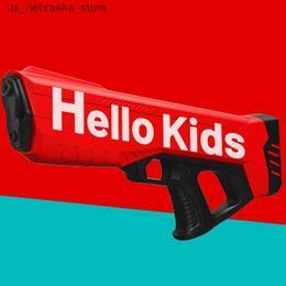 Sand Play Water Fun Automatic Electric Gun Summer Induction Absorbing Toy Beach Pool Fight Party Continuous Fire 240420 Q240408