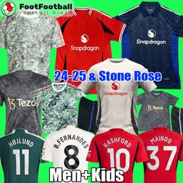 24 25 Stone Roses MAINOO MOUNT RASHFORD HOJLUND football shirt soccer jerseys 2024 AMRABAT CASEMIRO GARNACHO ANTONY MARTINEZ SANCHO B. FERNANDES WEGHORST kids kit