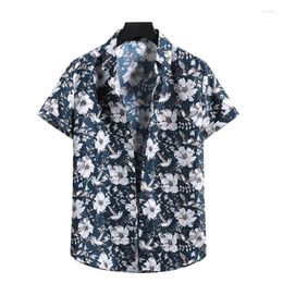 Men's Casual Shirts Flower Bird 3D Print Hawaiian Beach Men Women Fashion Streetwear Short Sleeve Shirt Male Tops Blouse Man Clothing