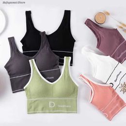 Active Underwear 1PC Summer New Style Breathable Inner and Outer Wear Vest Women No Steel Ring Gather Sports Underwear Sport Bra Workout Top d240508