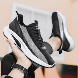 Casual Shoes 2024 Spring Mesh Breathable Sports Men Fashion Running Thick Bottom Non-slip Leisure Man Zapatillas De Hombre