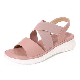 2024 Slippers sandal slides Women Beach Summer low heel dark Brown White Black sandal Size 36-42