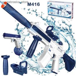 Sand Play Water Fun M416 water gun electric automatic air pistol Glock swimming pool beach party games outdoor toys childrens gifts Q240408