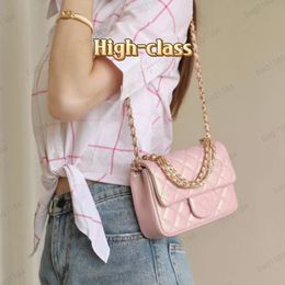 Fashion luxury bags womens designer bag classic flap bag 17cm crossbody shoulder Bag pearl Beads Artwork premium grade lambskin expensive real cc original quality