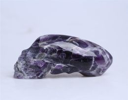 Natural AMETHYST Crystal Skull Carved Realistic Handcrafted Crystal Skull Figurine Healing Energy quartz crystal skulls for decora8768653