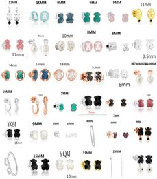 NEW fashion 100 925 Sterling Silver Bear Stud Earrings Classic Pierced Stud Earrings Jewelry Manufacturers Whole 22455825