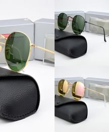 Round Fashion sunglasses Men Women Glass Mens designer masculine Female Mirror vintage Eyewear Brand Sun glasses Driving R3447 J124343820