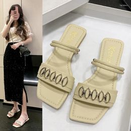 Casual Shoes Summer Foreign Style Women's Sandals 2024 Two-wear Flat Fashion Gentle All-match Large Size 35-43 For Women