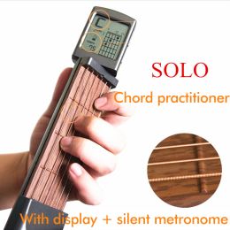 Guitar Portable Scalable Pocket Guitar With Rotating LED Display Guitar Chord Practitioner Suitable For Beginners 6 Character Board