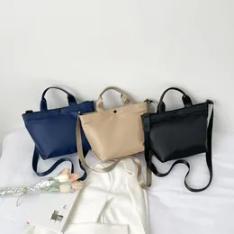 Evening Bags Vintage Handbag Women's Nylon Cloth Shoulder Bag Korean PU Crossbody Female Purses Waterproof Casual Fashion Tote